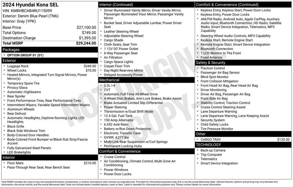 Certified Used 2024 Blue Hyundai SEL image 31