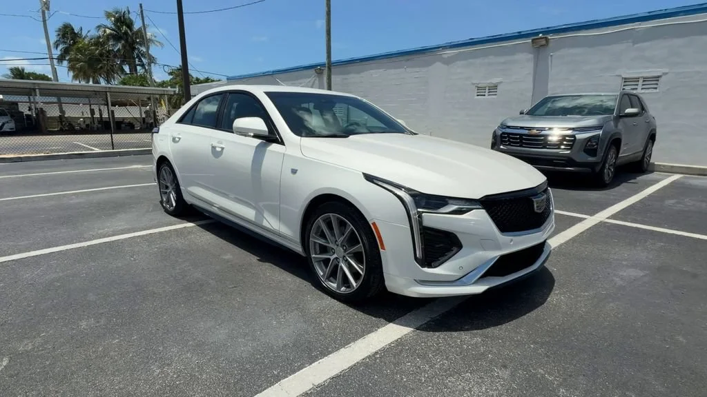 Used 2024 Crystal White Tricoat Cadillac Sport image 2