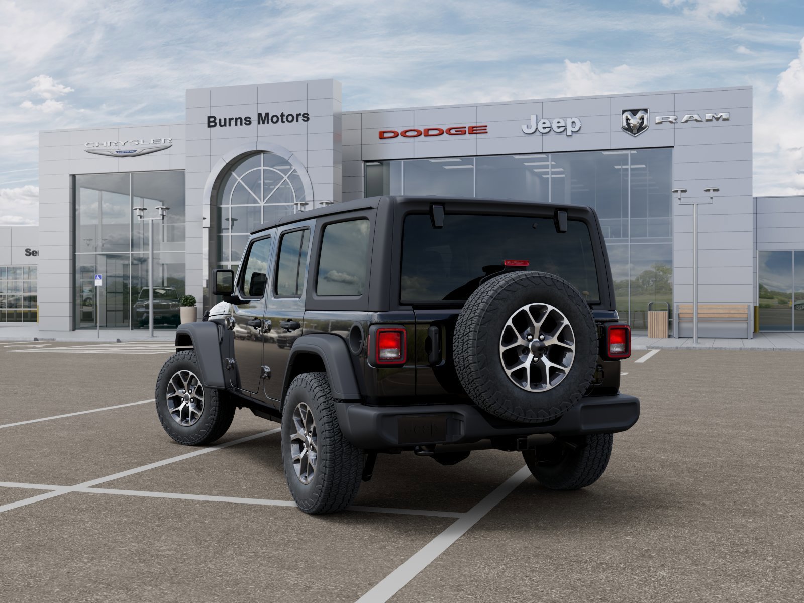 New 2026 Black Clear-Coat Exterior Paint Jeep Sport S 4-Door image 3