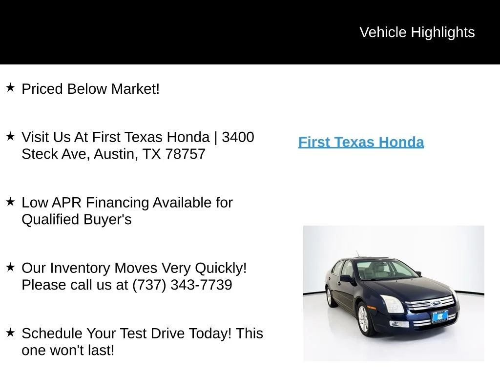Used 2009 Blue Ford SEL image 9