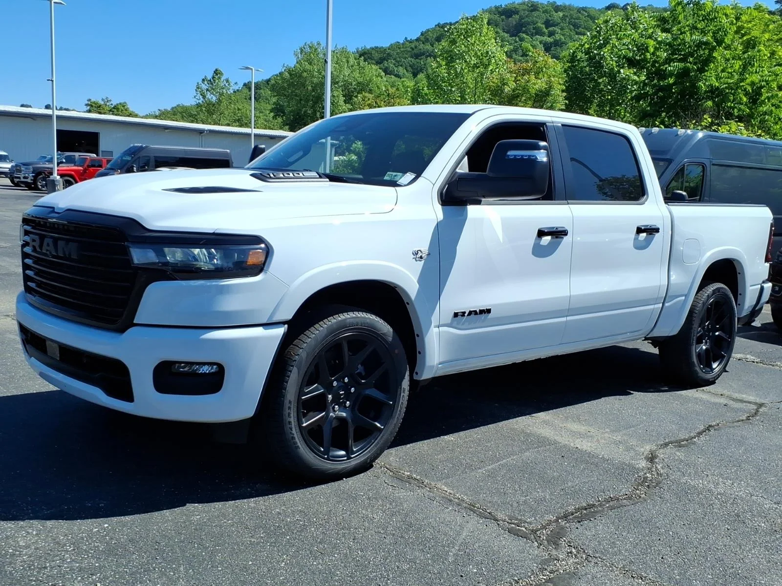 New 2026 Bright White Clear-Coat Exterior Paint RAM Laramie image 2