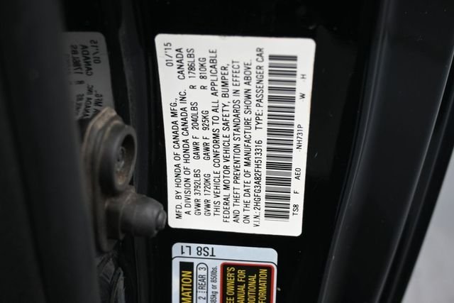 Used 2015 Black Honda EX image 17