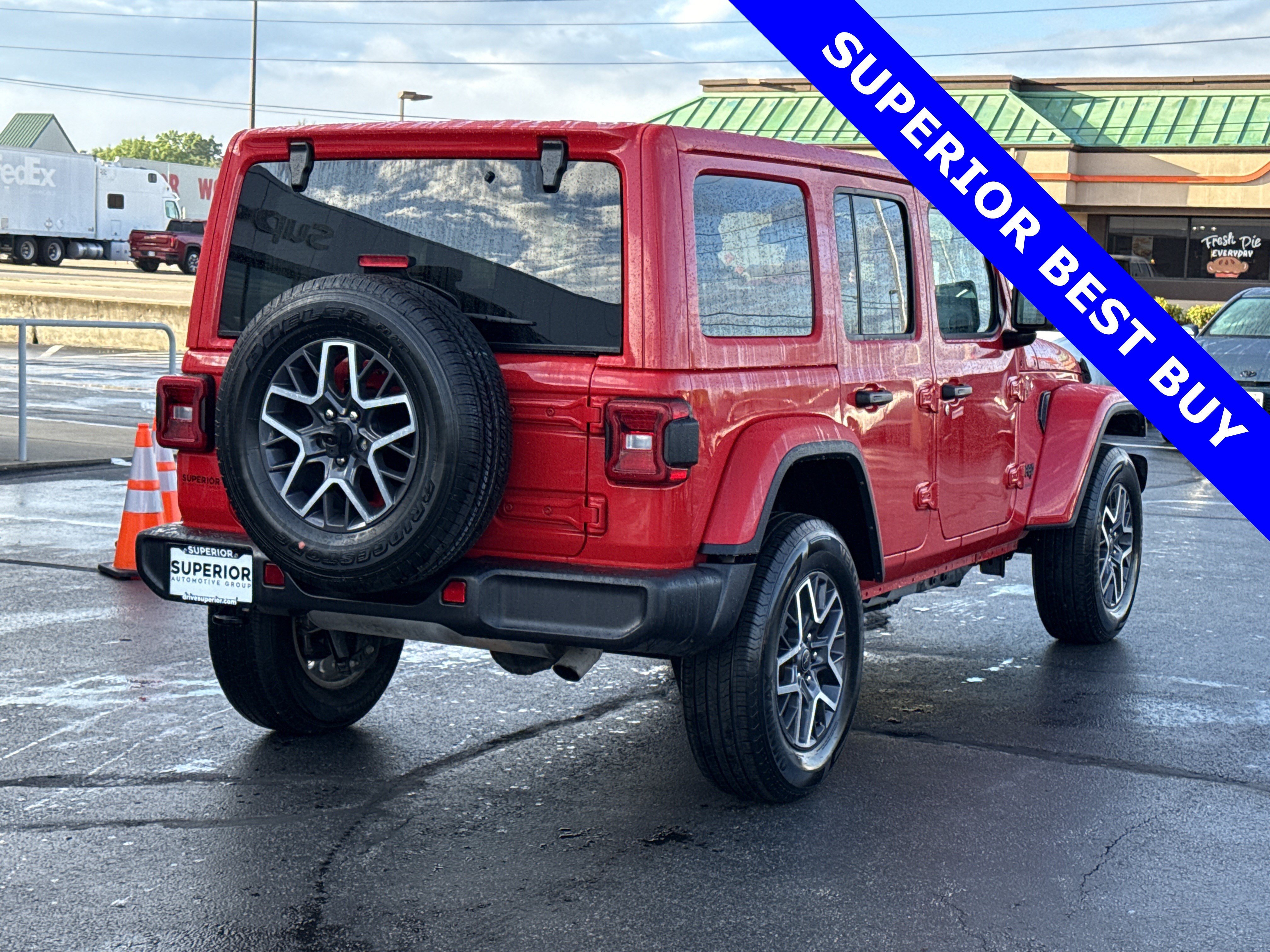 Used 2025 Firecracker Red Clearcoat Jeep Sahara 4WD image 3