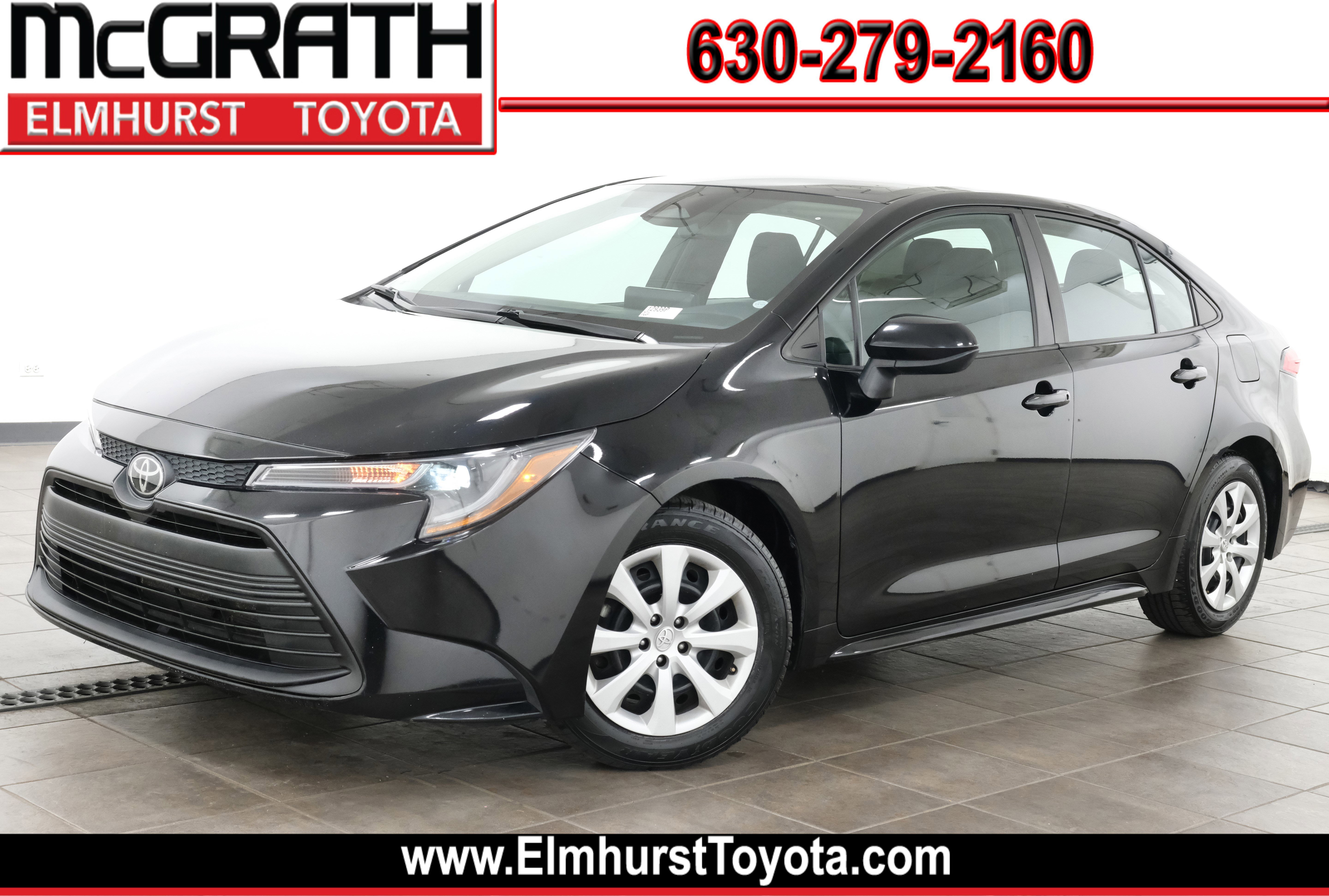Certified Used 2024 Midnight Black Metallic Toyota LE image 1