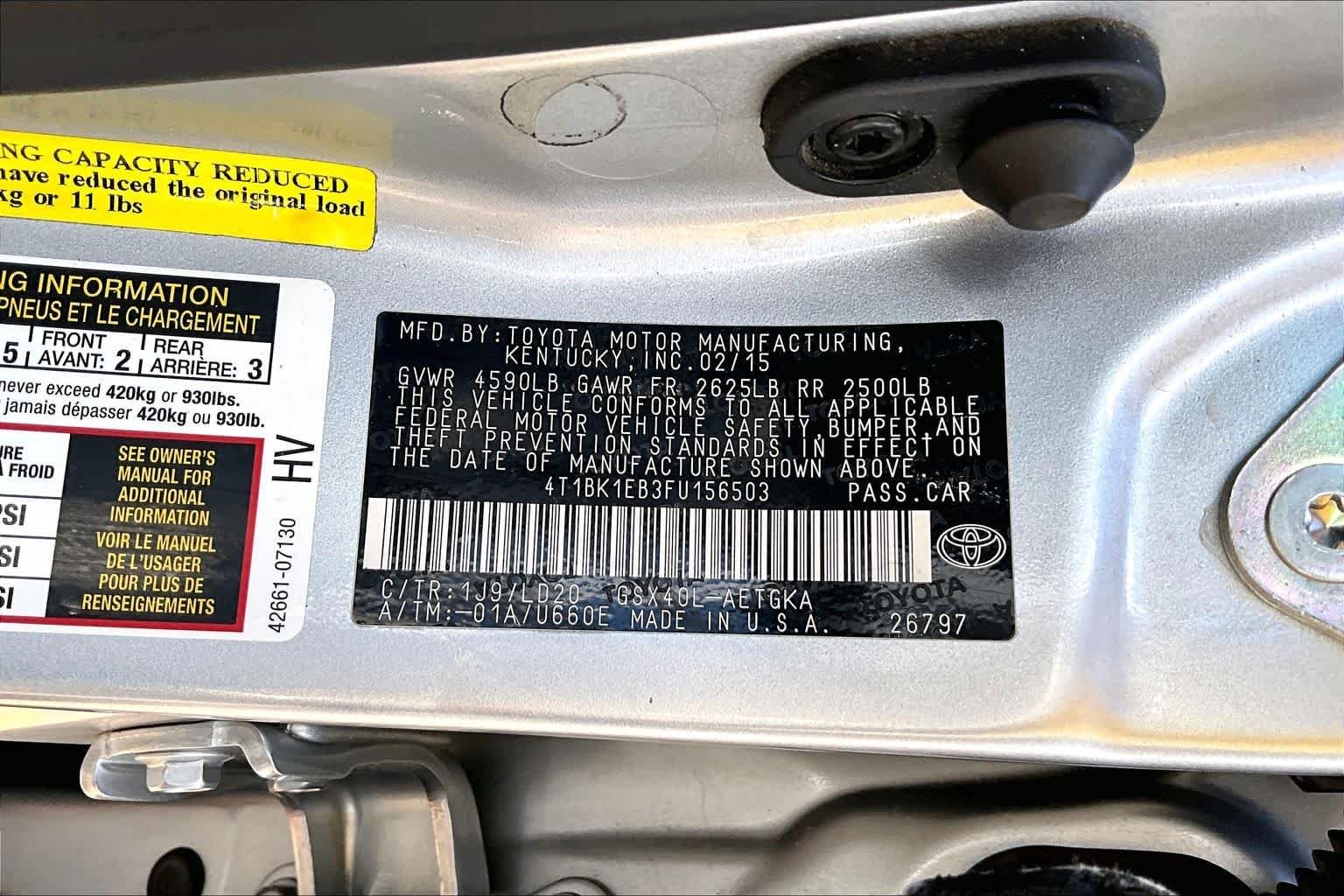 Used 2015 Celestial Silver Metallic Toyota XLE image 32