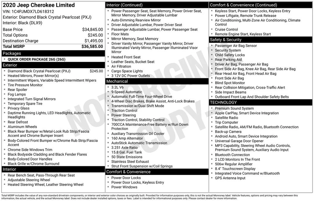 Used 2020 Black Jeep Limited image 2