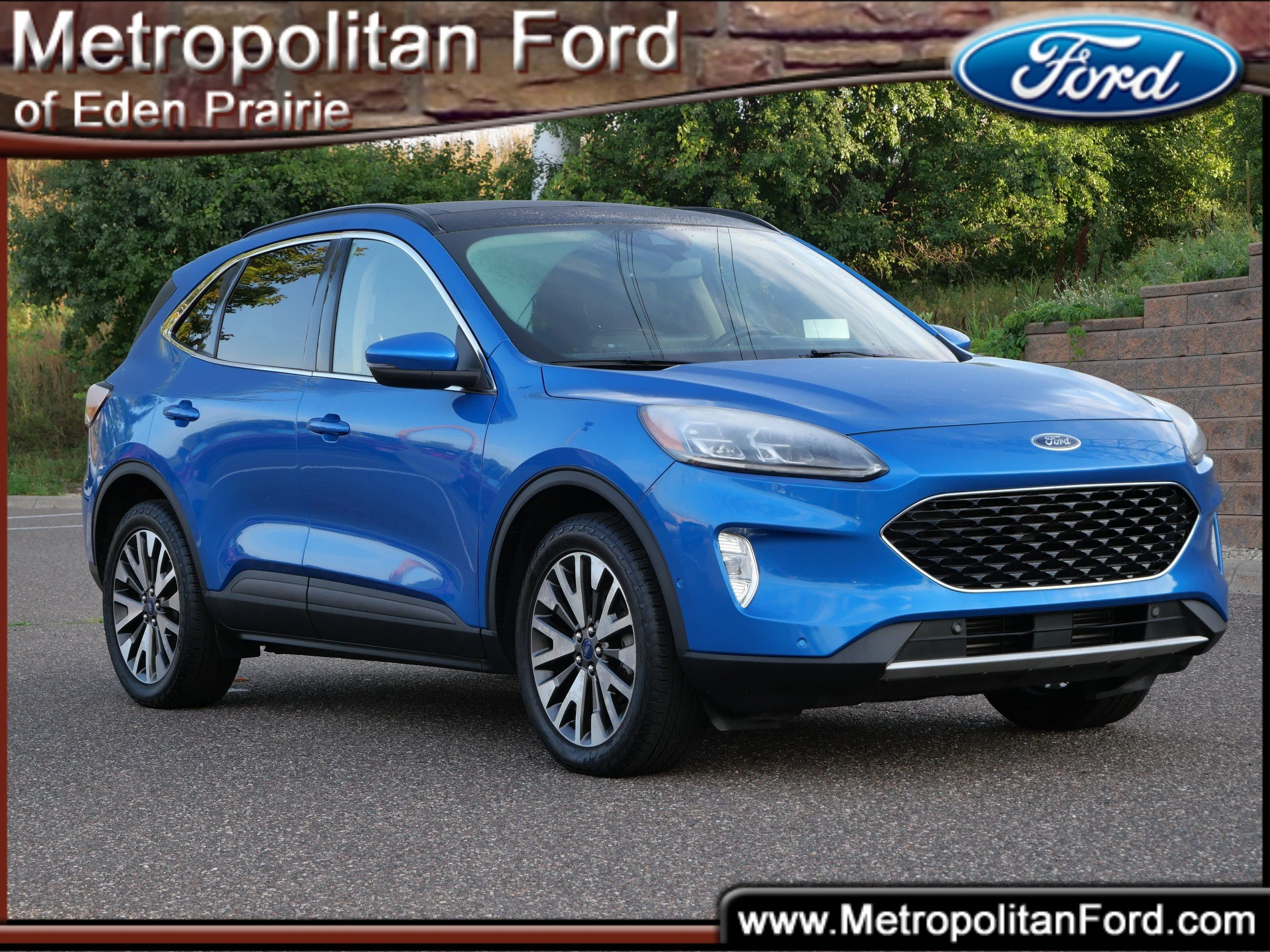 Certified Used 2020 Velocity Blue Metallic Ford Titanium image 1