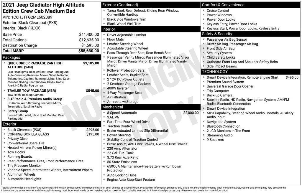Used 2021 Black Jeep Overland image 37