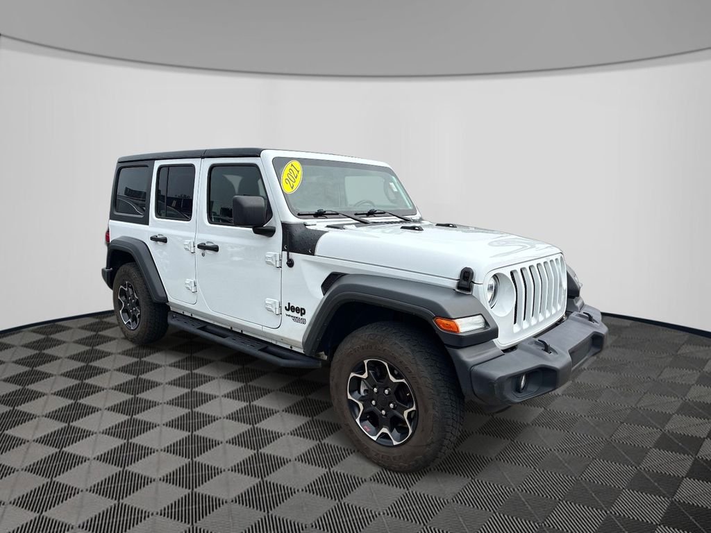 Used 2021 White Jeep Unlimited Sport S image 3