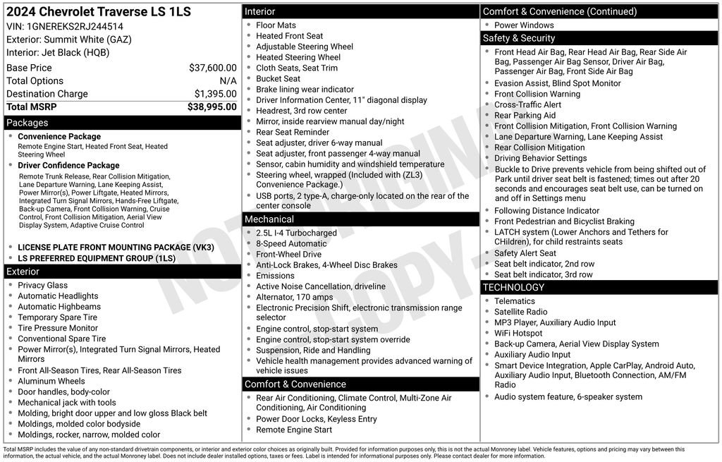 Used 2024 Summit White Chevrolet LS image 36