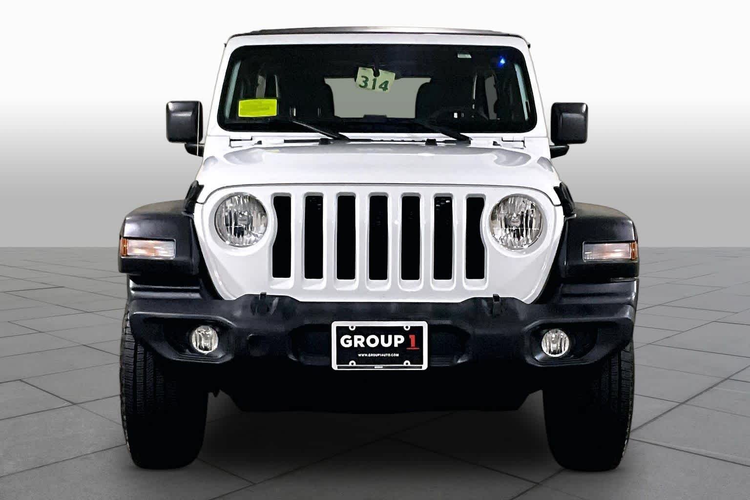 Used 2022 Bright White Clearcoat Jeep Unlimited Sport image 3