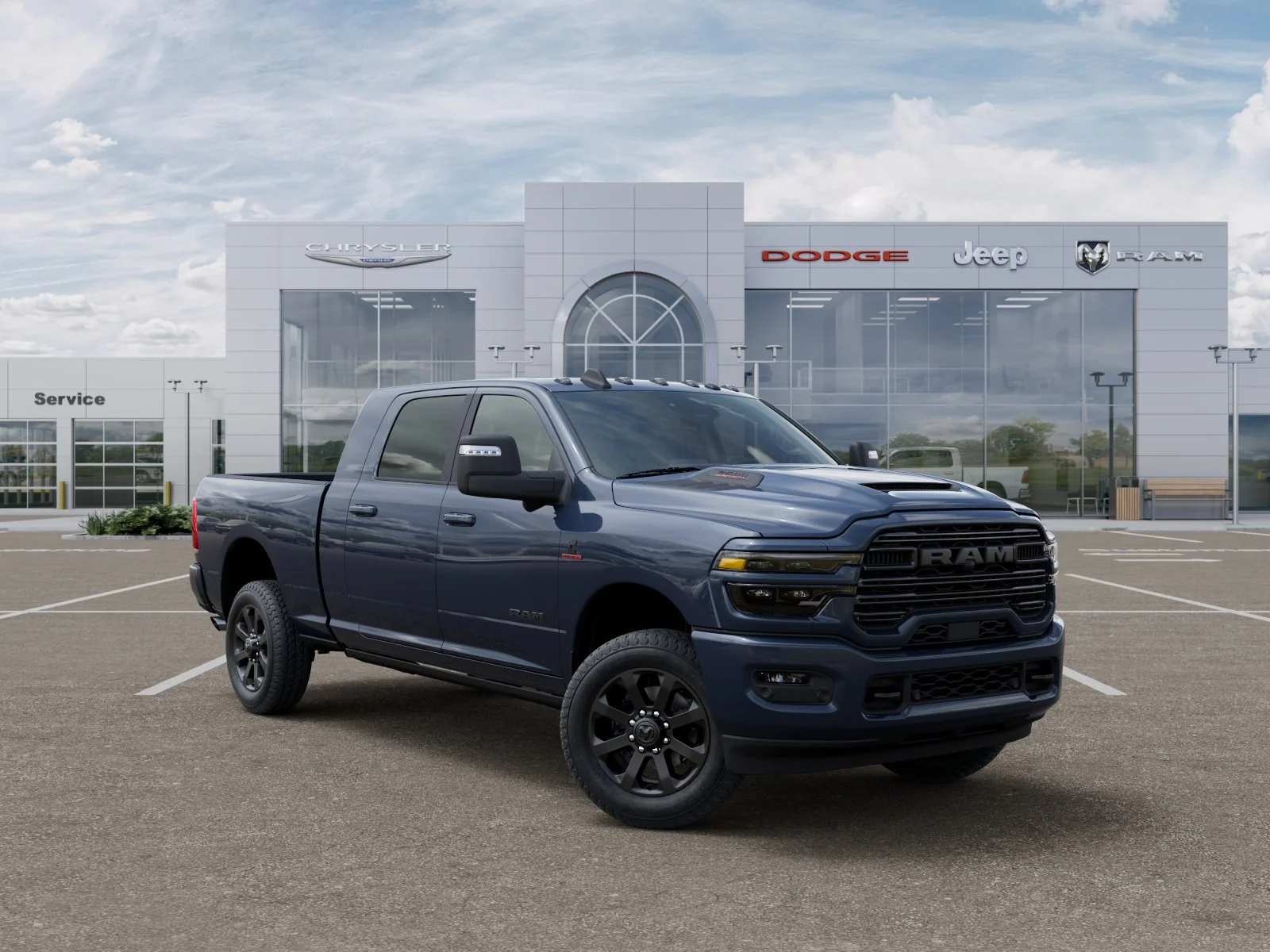 New 2026 Forged Blue Metallic Exterior Paint RAM Laramie image 5