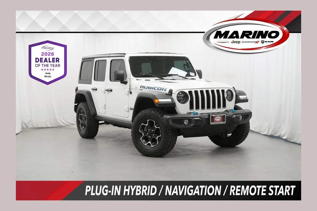 Certified Used 2022 White Jeep Unlimited Rubicon 4xe image 1
