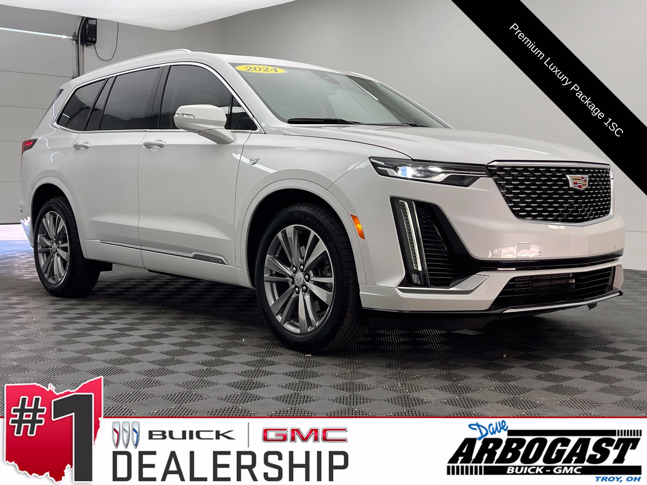 Used 2024 Crystal White Tricoat Cadillac Premium Luxury image 1