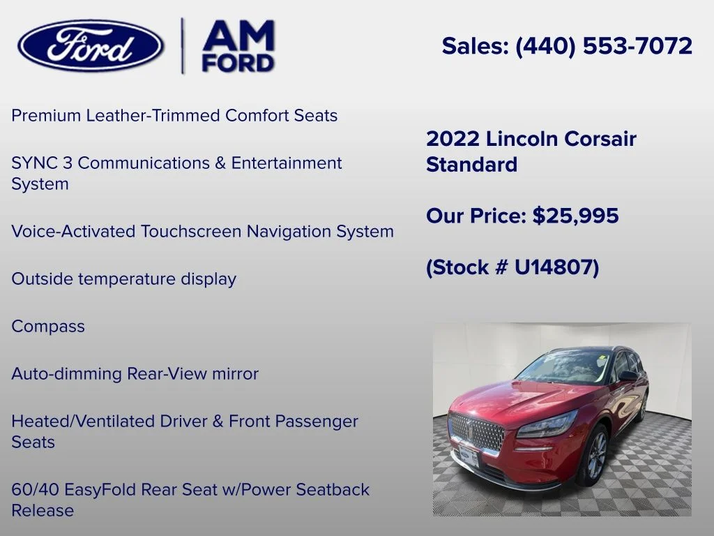 Used 2022 Red Lincoln Standard image 36