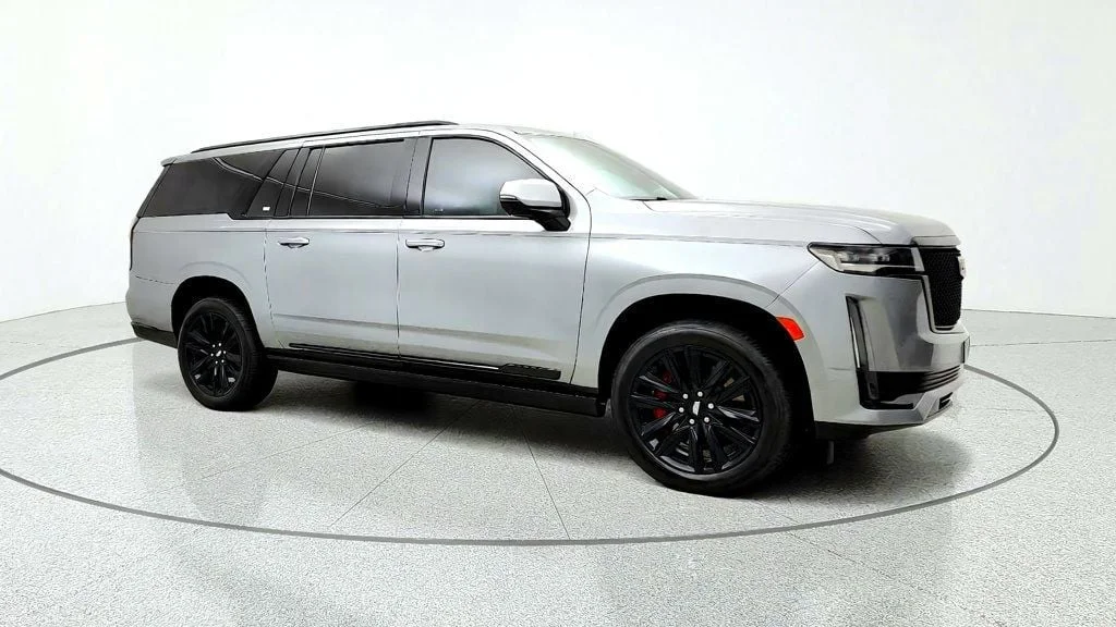 Used 2023 Galactic Gray Metallic Cadillac 4WD 4dr Sport Platinum w/ Brake Kit, Super Cruise & Night Vision image 3