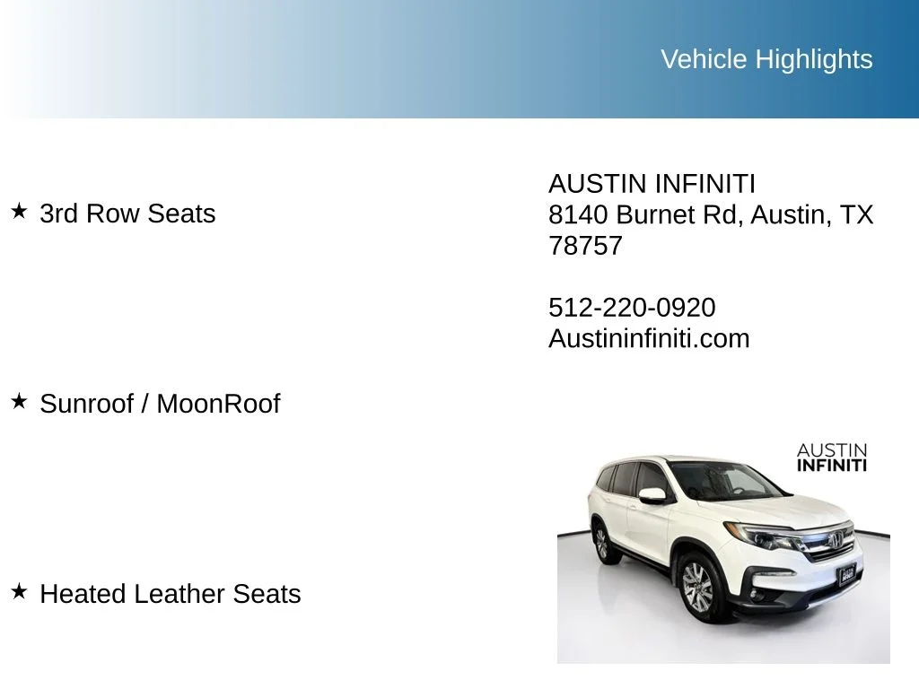 Used 2020 White Honda EX-L image 9
