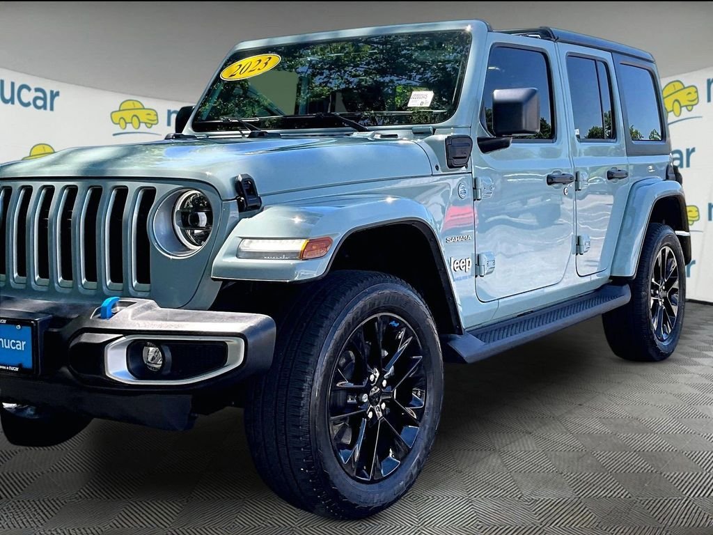 Used 2023 Gray Jeep Sahara 4xe image 3