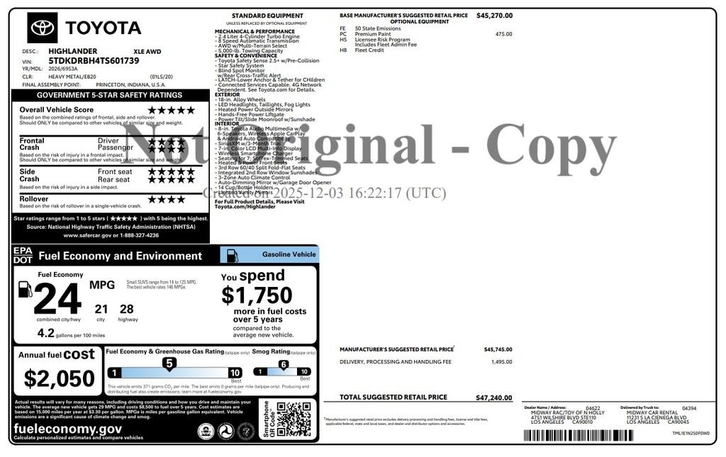 Used 2026 Heavy Metal Toyota XLE image 4