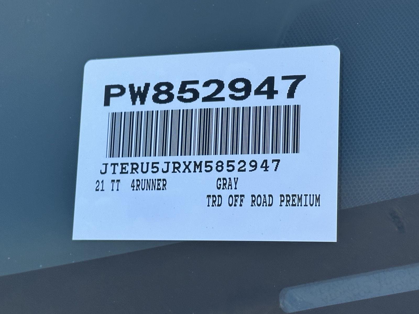 Used 2021 Magnetic Gray Metallic Toyota TRD Off Road Premium image 14