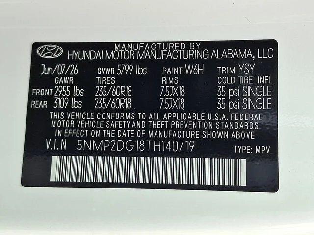 New 2026 White Hyundai SEL image 16
