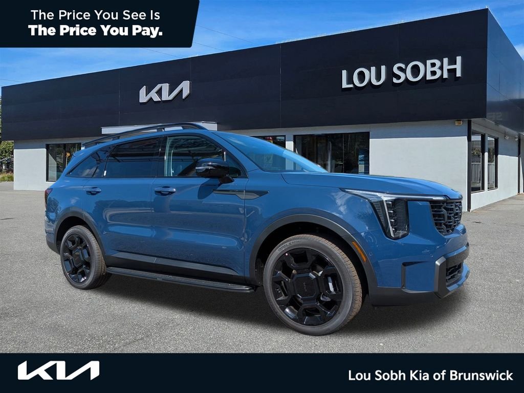 New 2025 Midnight Lake Blue Kia X-Line SX AWD image 1