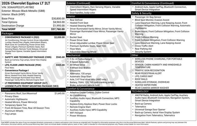 2026 Chevrolet Equinox LT - Photo 56