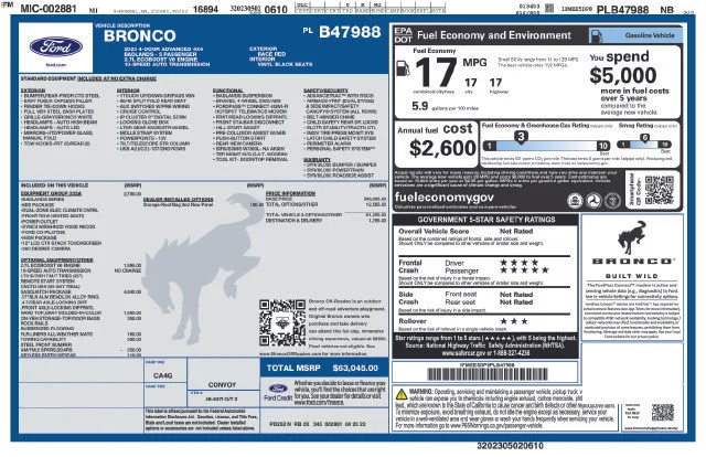 Used 2023 Red Ford Badlands image 34