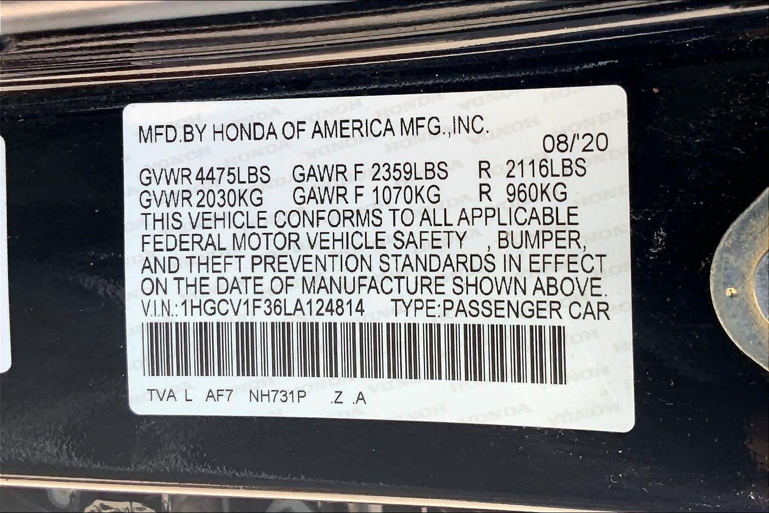Used 2020 Crystal Black Pearl Honda Sport image 32