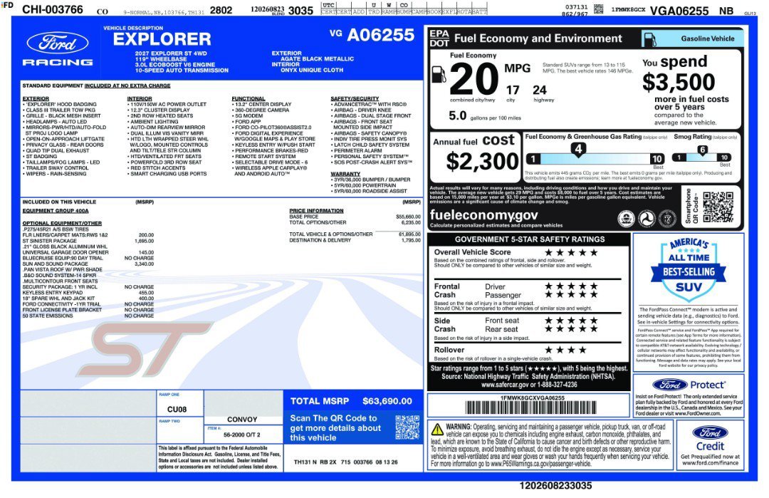 New 2027 Agate Black Metallic Ford ST image 11