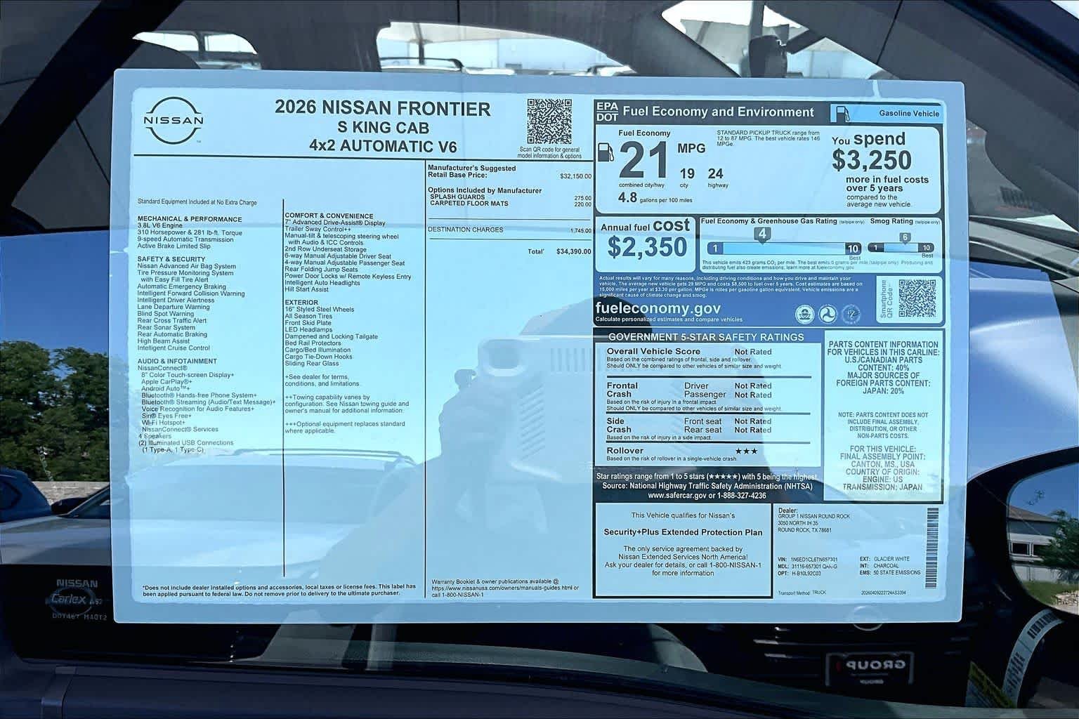 New 2026 Glacier White Nissan S image 19