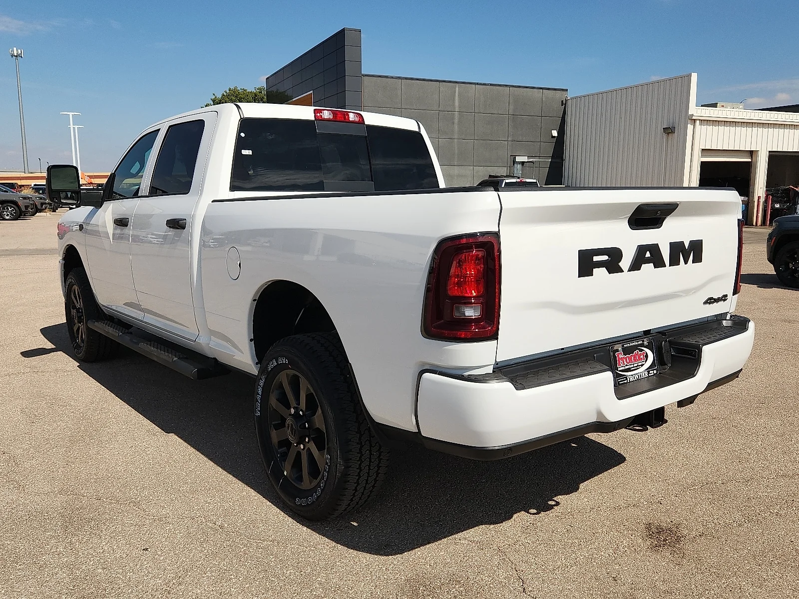 New 2027 Bright White Clear-Coat Paint Ram BLACK EXPRESS CREW CAB 4X4 6