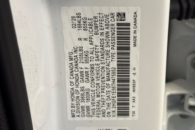 New 2026 Platinum White Pearl Honda  image 23