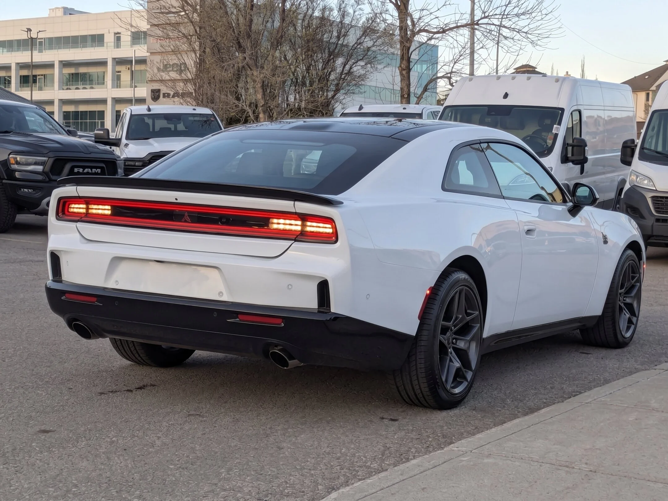 New 2026 White Dodge Scat Pack - - Blacktop Pkg - Two-Tone Black Roof - 20 Black Wheels - Adaptive Cruise & More! image 8