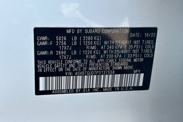 Used 2023 White Subaru Wilderness image 34