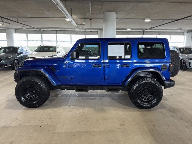 Used 2020 Ocean Blue Metallic Clearcoat Jeep Unlimited Sahara image 5