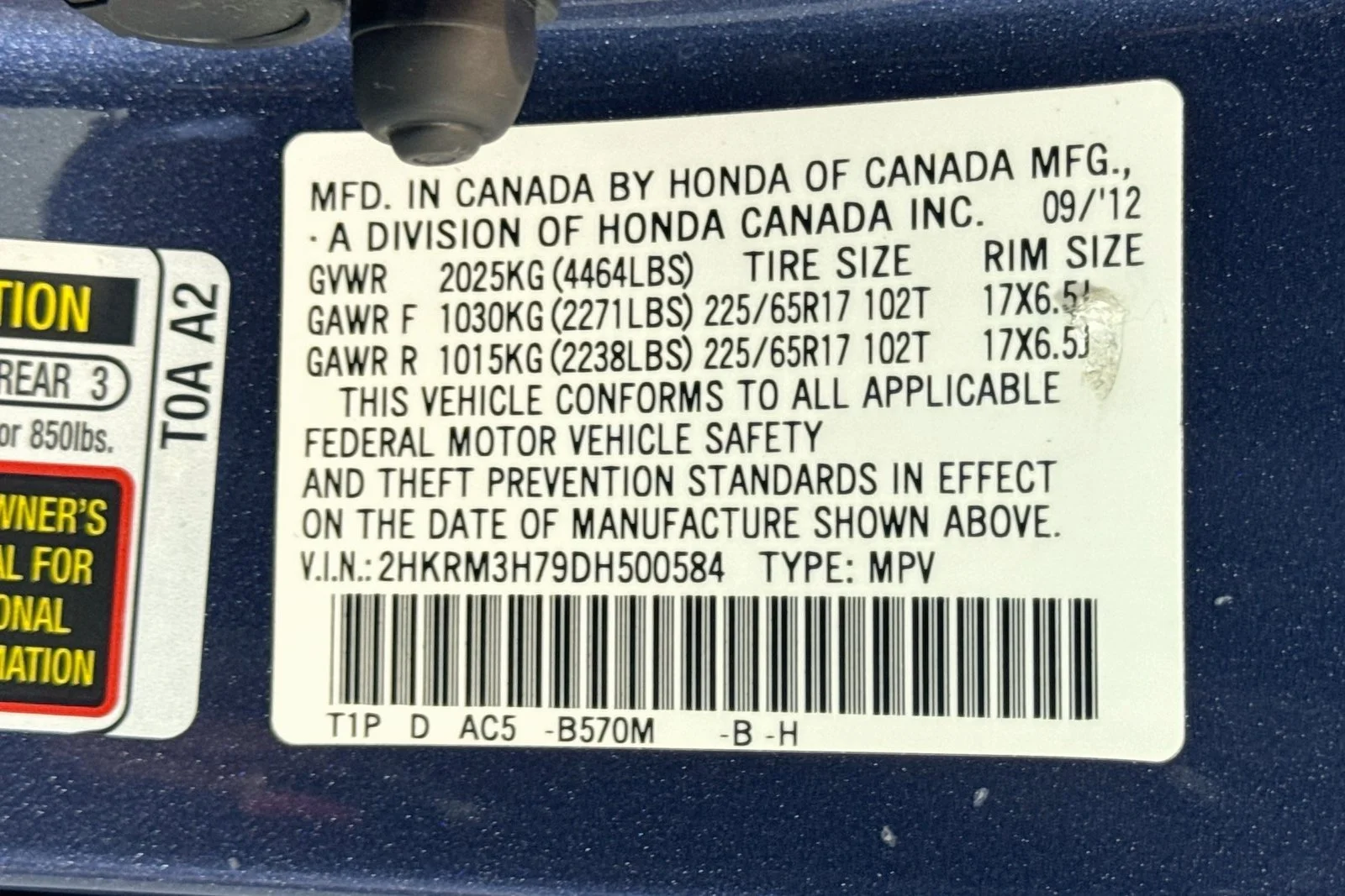 Used 2013 Blue Honda EX-L image 29