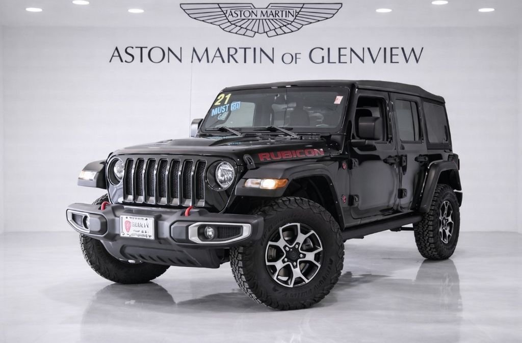 Used 2021 Black Jeep Unlimited Rubicon image 1