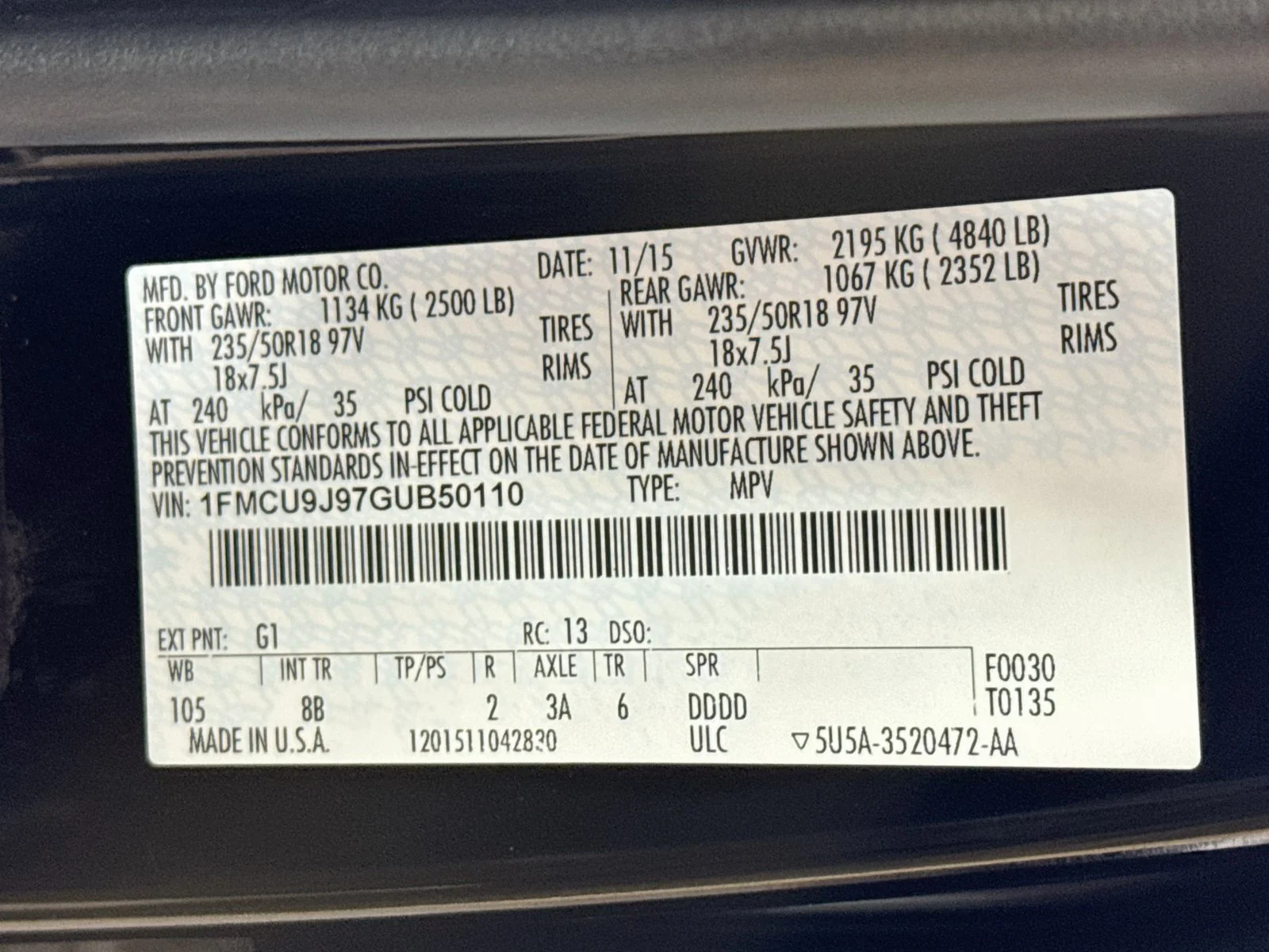 Used 2016 Black Ford Titanium image 35