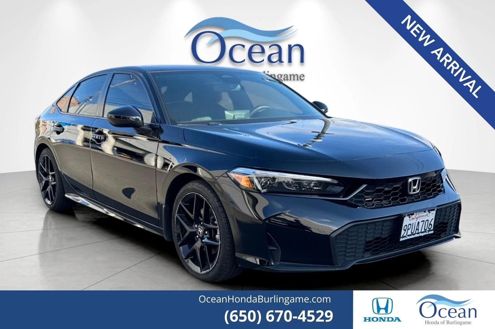 Certified Used 2025 Crystal Black Pearl Honda Sport image 1
