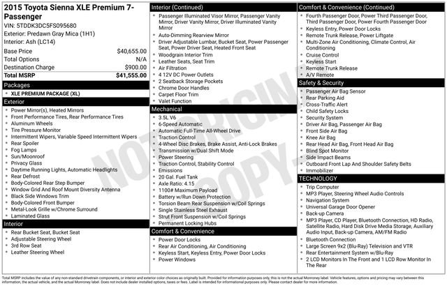 Used 2015 Predawn Gray Mica Toyota XLE Premium image 2