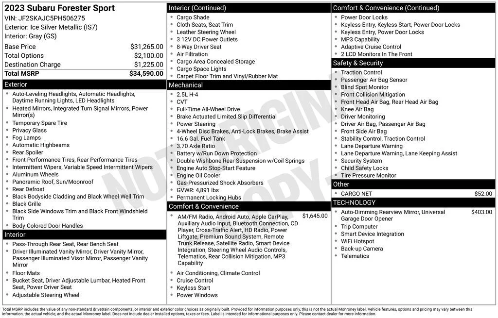 Used 2023 Silver Subaru Sport image 5