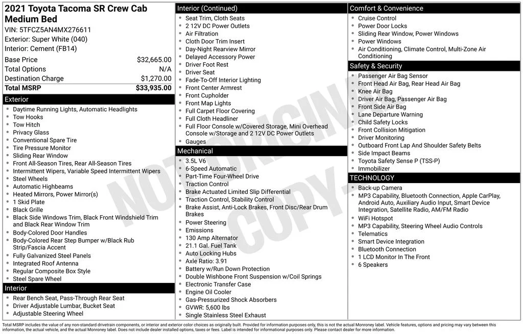 Used 2021 White Toyota SR image 16