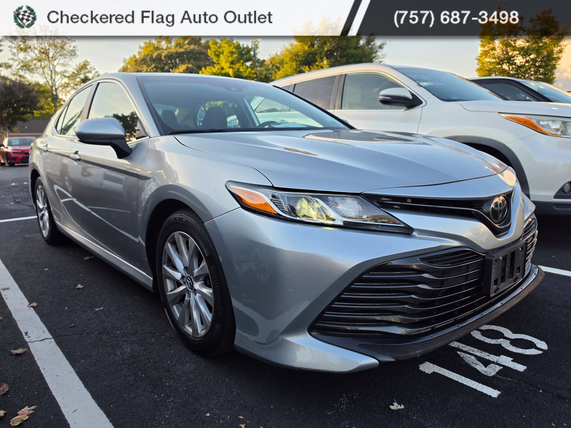 Used 2020 Celestial Silver Metallic Toyota LE image 3