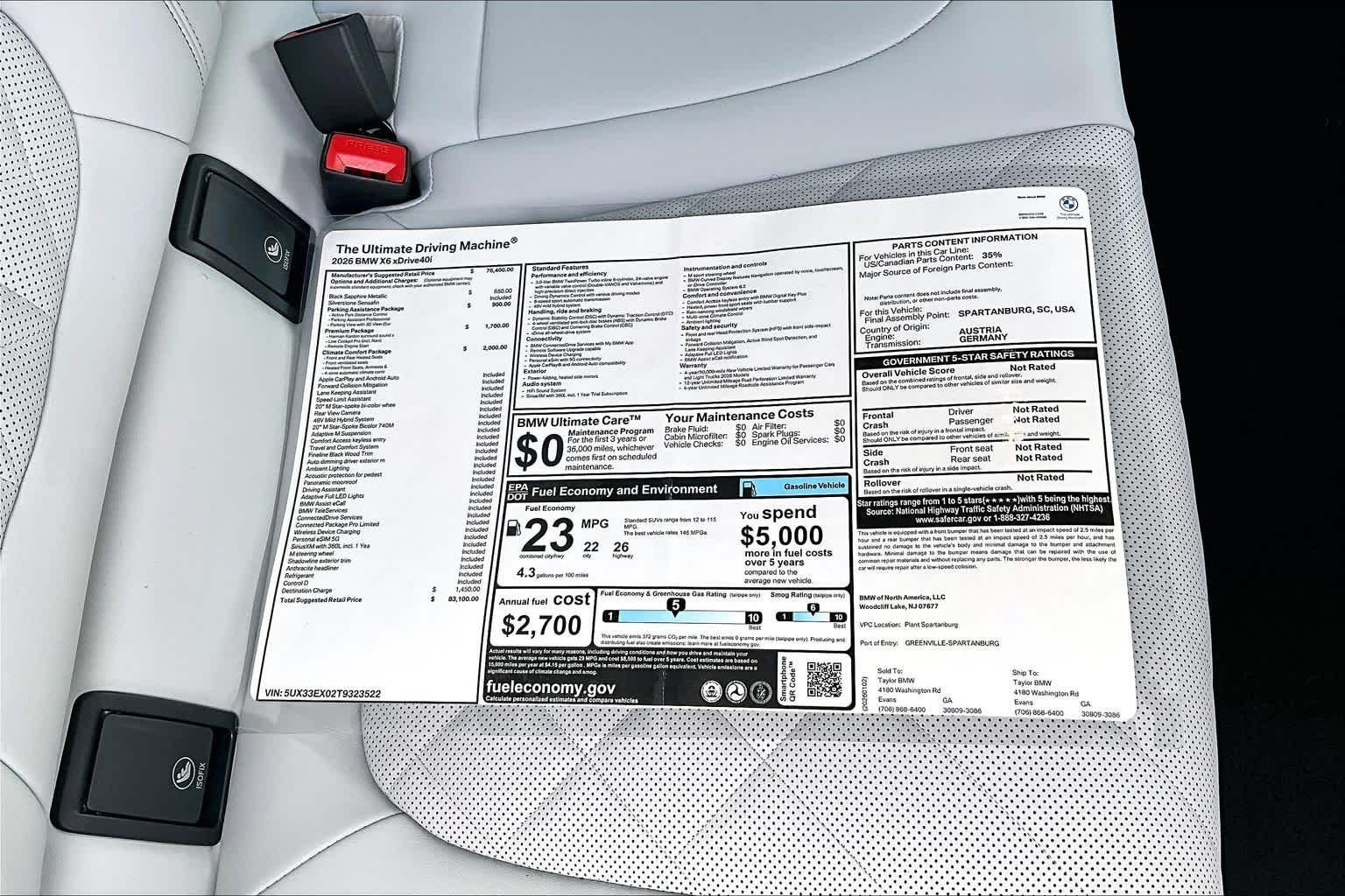 New 2026 Black Sapphire Metallic BMW xDrive40i image 18