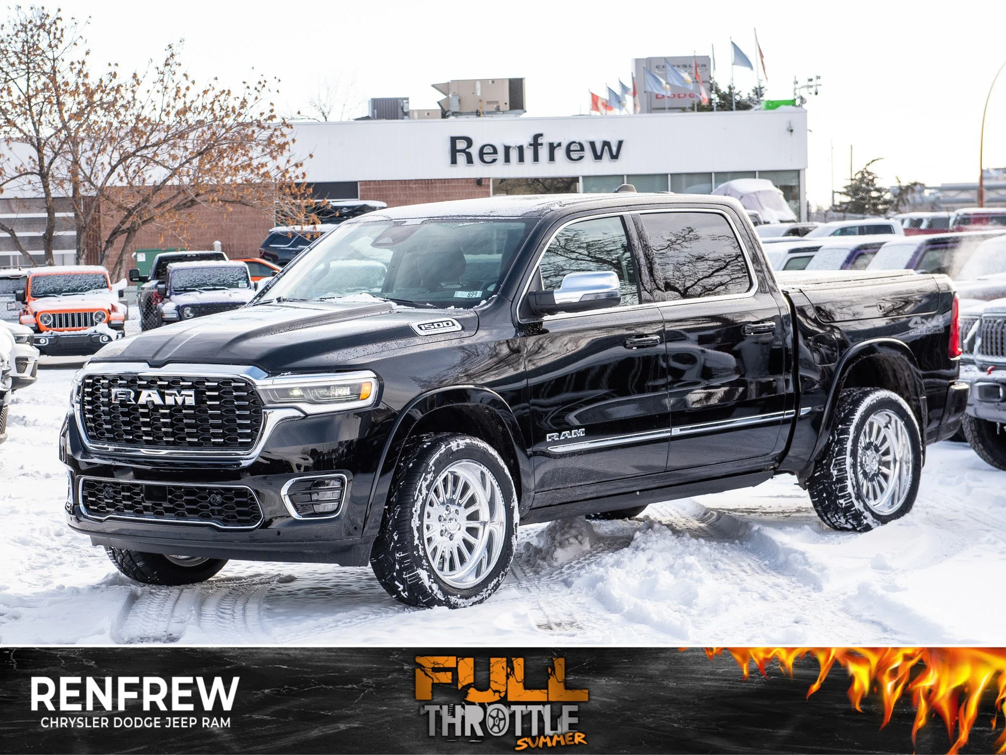 New 2026 Black RAM Tungsten*, 22 Inch American Force Wheels, 33 Inch Tires image 1