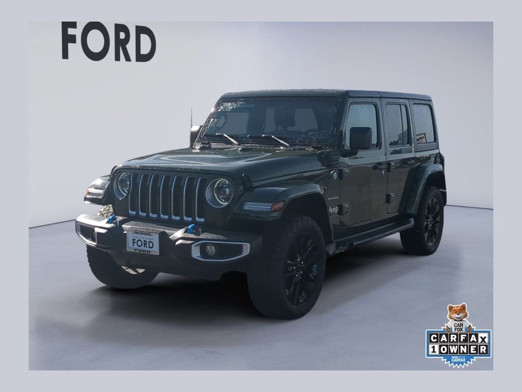 Used 2023 Sarge Green Clearcoat Jeep Sahara 4xe image 1