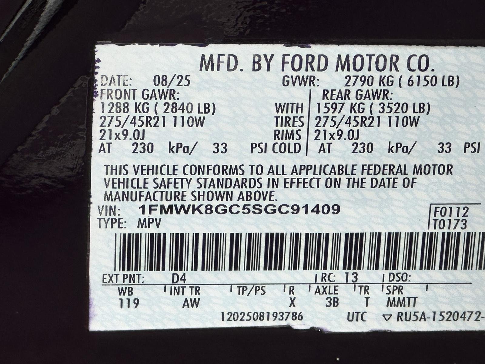 Used 2025 Rapid Red Metallic Tinted Clearcoat Ford ST image 52