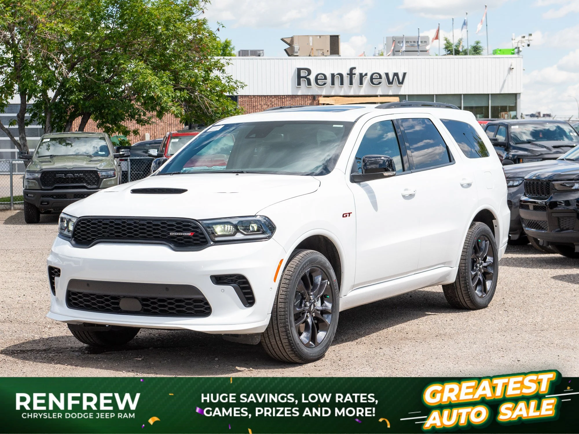 New 2026 White Dodge GT Plus* AWD, Blacktop Redline Pkg, Sunroof, Remote Start image 1
