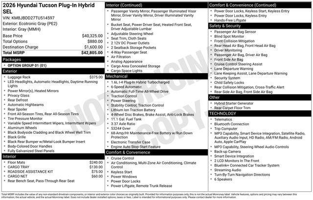 New 2026 Gray Hyundai SEL image 4